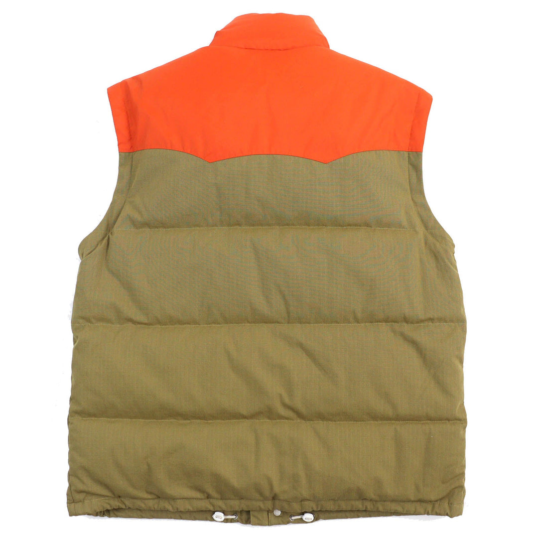 GUCCI Down vest 641311 Outer: 70% cotton, Outer: 30% nylon, Part: 100% cotton, Part: 39% polyester, Part: 31% wool, Filling: 100% polyester Camel Orange mens 46 Used Authentic