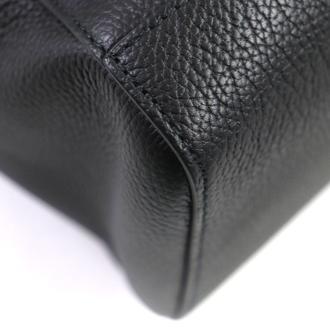 BVLGARI Tote Bag 290777 Main: Leather black mens Used Authentic