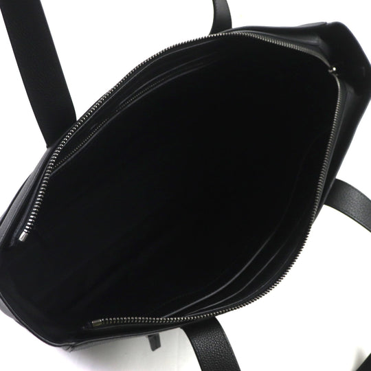 BVLGARI Tote Bag 290777 Main: Leather black mens Used Authentic