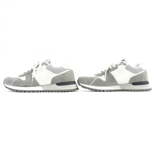 LOUIS VUITTON Low cut sneakers Part: suede leather Gray white Runaway line mens 6 Used Authentic