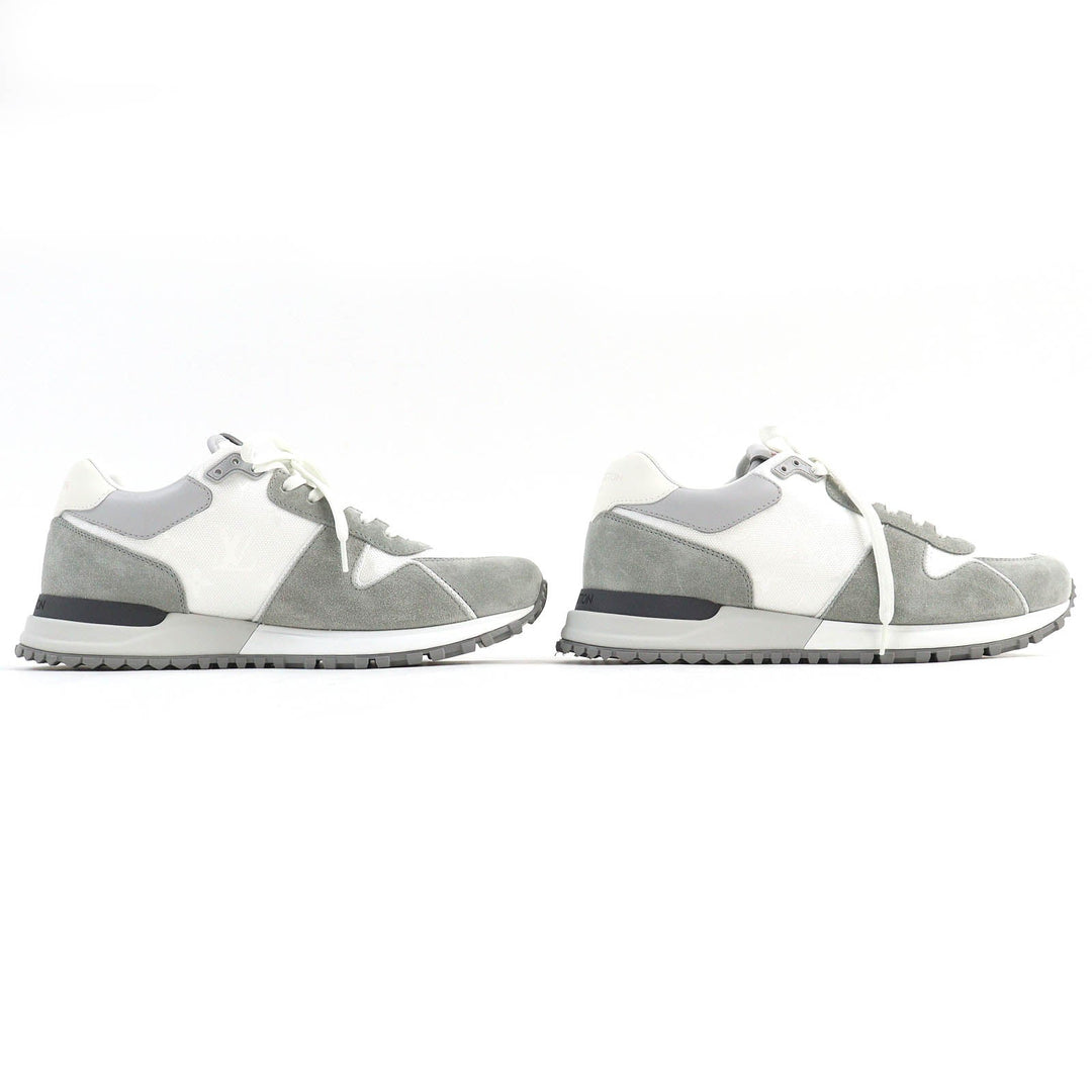 LOUIS VUITTON Low cut sneakers Part: suede leather Gray white Runaway line mens 6 Used Authentic