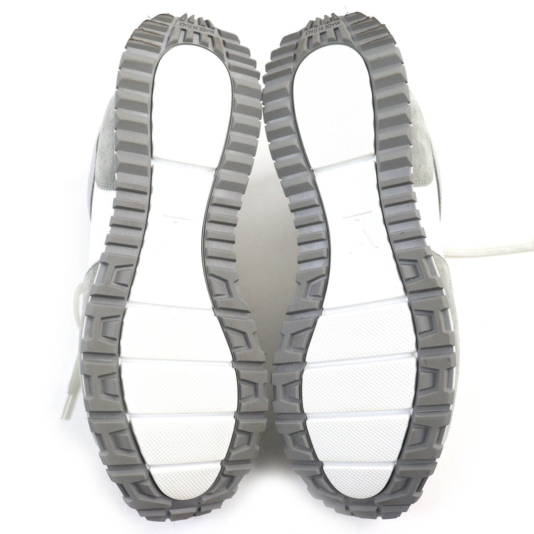 LOUIS VUITTON Low cut sneakers Part: suede leather Gray white Runaway line mens 6 Used Authentic