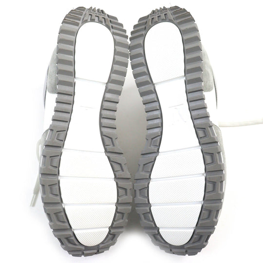 LOUIS VUITTON Low cut sneakers Part: suede leather Gray white Runaway line mens 6 Used Authentic