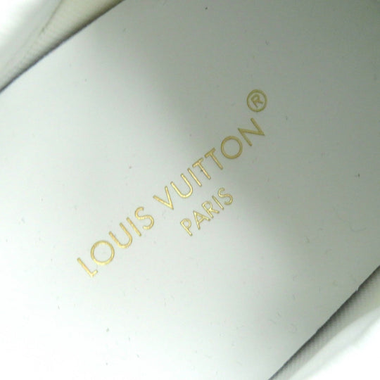 LOUIS VUITTON Low cut sneakers Part: suede leather Gray white Runaway line mens 6 Used Authentic