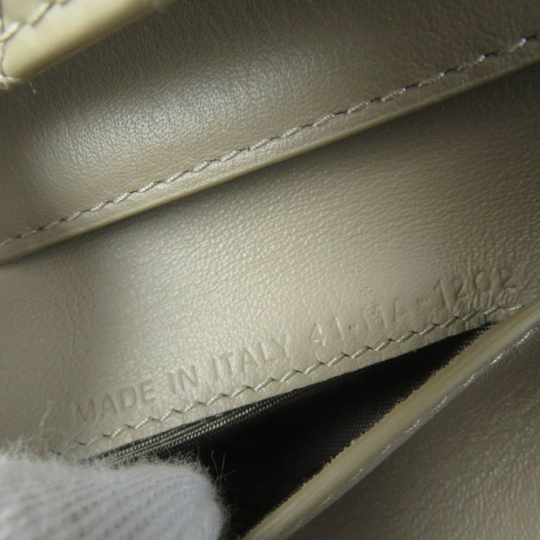 Christian Dior Tri-fold wallet S0181OVRB Main: Patent leather beige Lady Dior Lotus Wallet Women Used Authentic