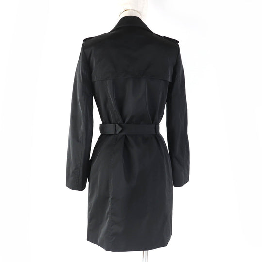 HUGO BOSS trench coat Main: 100% polyester, Lining: 55% polyester, Lining: 45% rayon black Women 36 Used Authentic