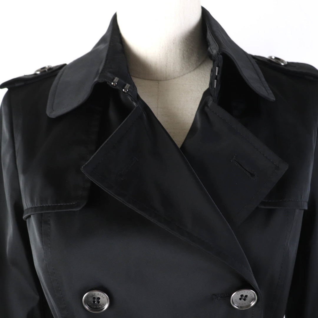 HUGO BOSS trench coat Main: 100% polyester, Lining: 55% polyester, Lining: 45% rayon black Women 36 Used Authentic