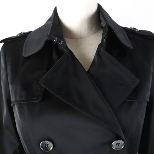 HUGO BOSS trench coat Main: 100% polyester, Lining: 55% polyester, Lining: 45% rayon black Women 36 Used Authentic