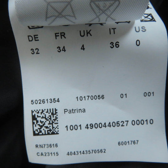 HUGO BOSS trench coat Main: 100% polyester, Lining: 55% polyester, Lining: 45% rayon black Women 36 Used Authentic
