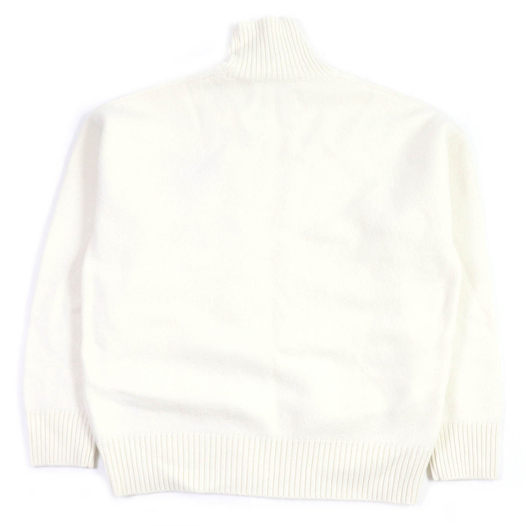 AMI PARIS sweater BFUKS402 wool white mens L Used Authentic