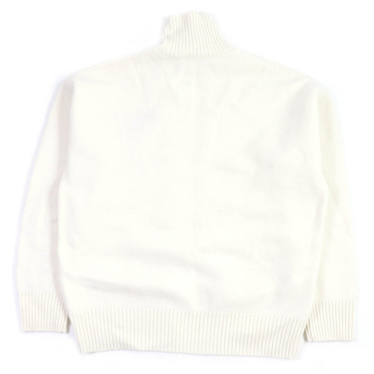 AMI PARIS sweater BFUKS402 wool white mens L Used Authentic