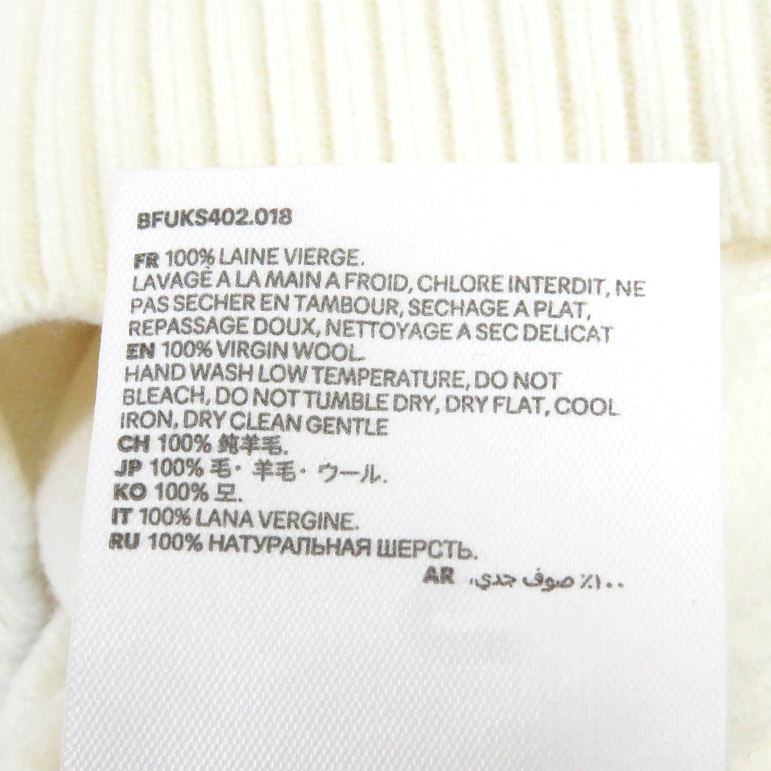 AMI PARIS sweater BFUKS402 wool white mens L Used Authentic