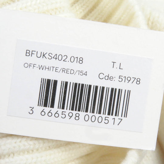 AMI PARIS sweater BFUKS402 wool white mens L Used Authentic