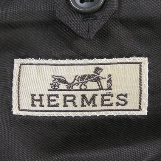 HERMES tailored jacket Outer: 100% cashmere, Lining: 100% rayon Charcoal gray mens 52 Used Authentic