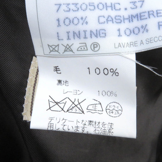 HERMES tailored jacket Outer: 100% cashmere, Lining: 100% rayon Charcoal gray mens 52 Used Authentic
