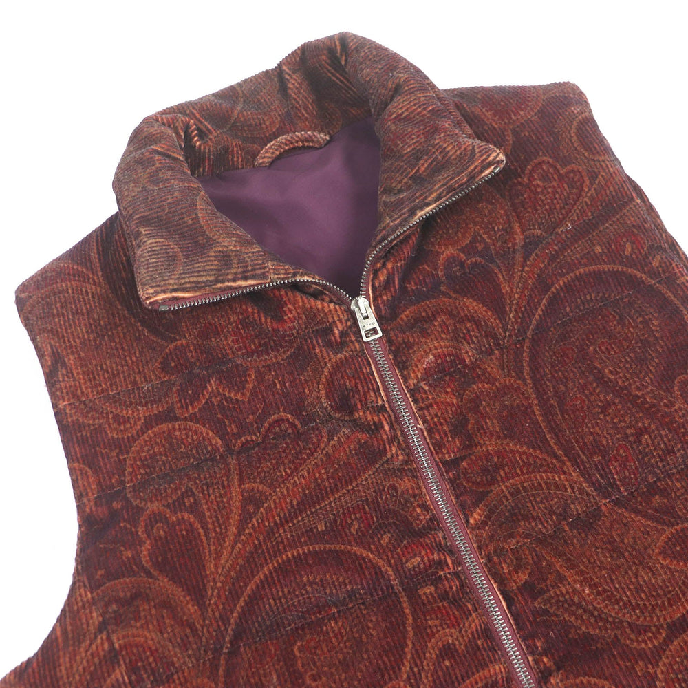 ETRO Down vest cotton Bordeauxtype XS