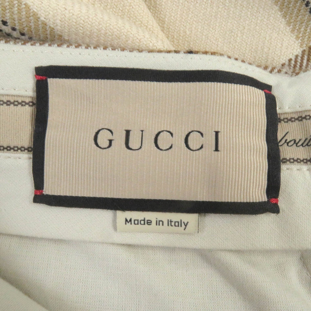 GUCCI Pants 710564 Main: 100% wool, Main: 100% rayon, Lining: cotton Beige type mens 44 Used Authentic
