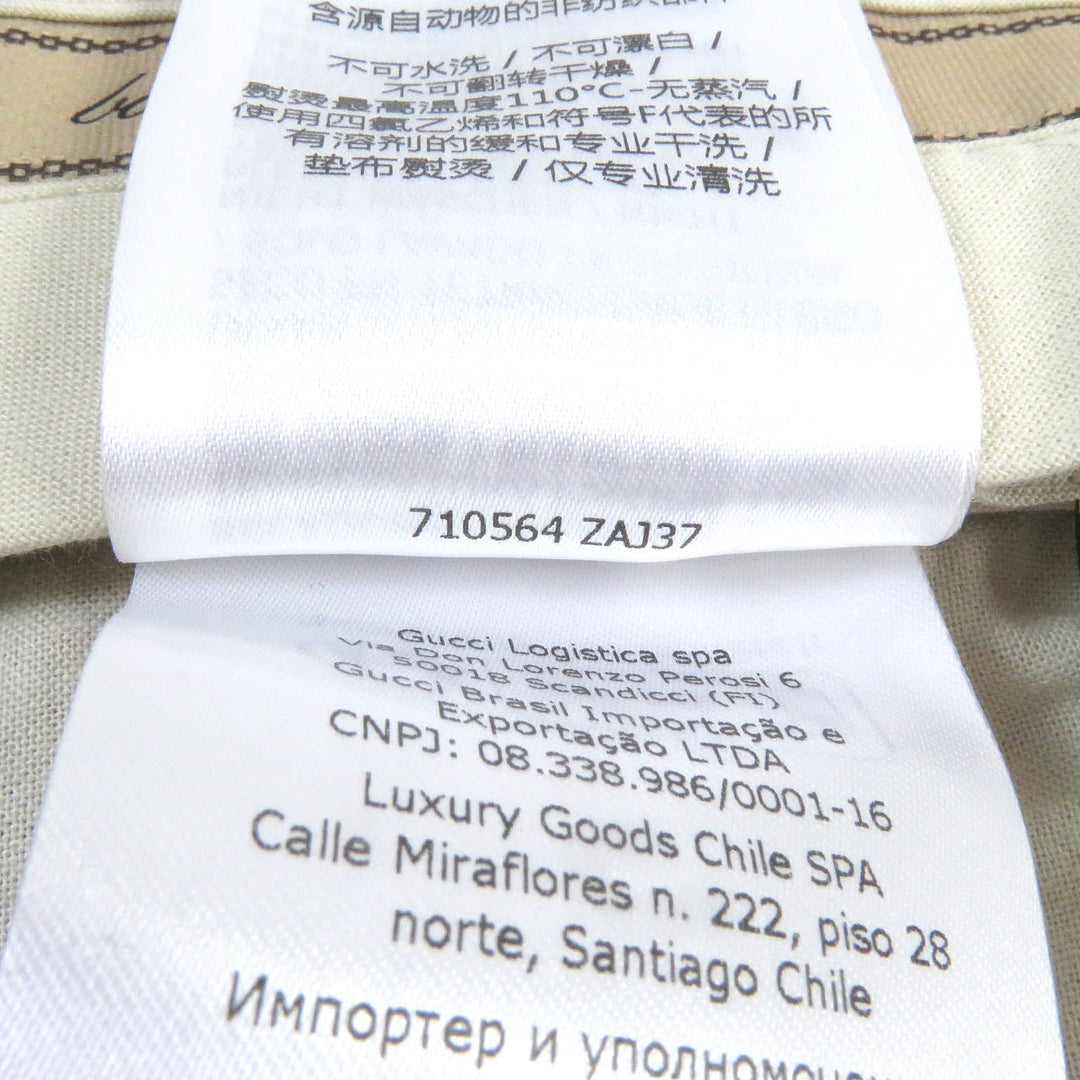 GUCCI Pants 710564 Main: 100% wool, Main: 100% rayon, Lining: cotton Beige type mens 44 Used Authentic