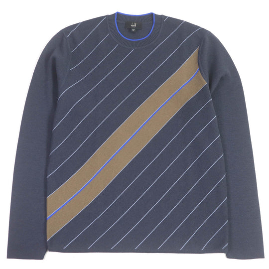 Dunhill knit Main: 70% wool, Main: 30% silk Navy mens M Used Authentic