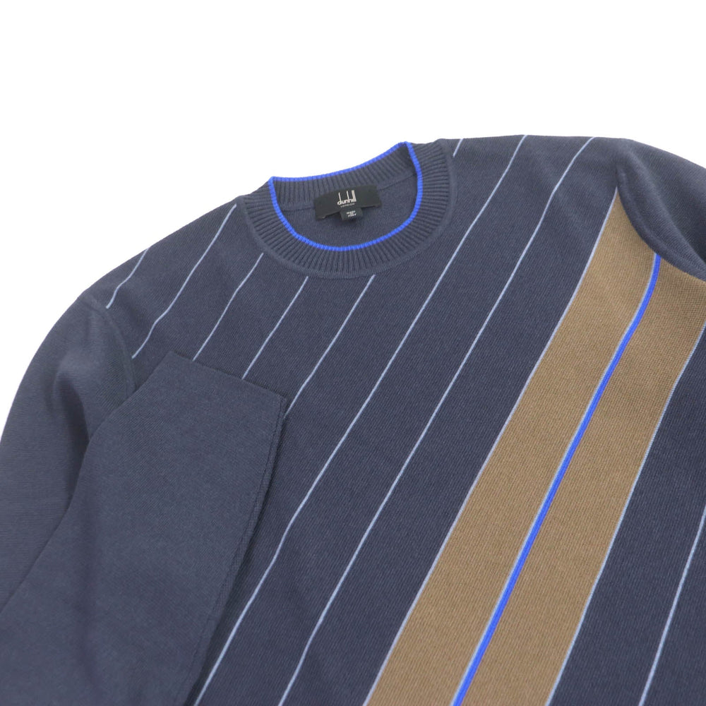 Dunhill knit Main: 70% wool, Main: 30% silk Navy mens M Used Authentic