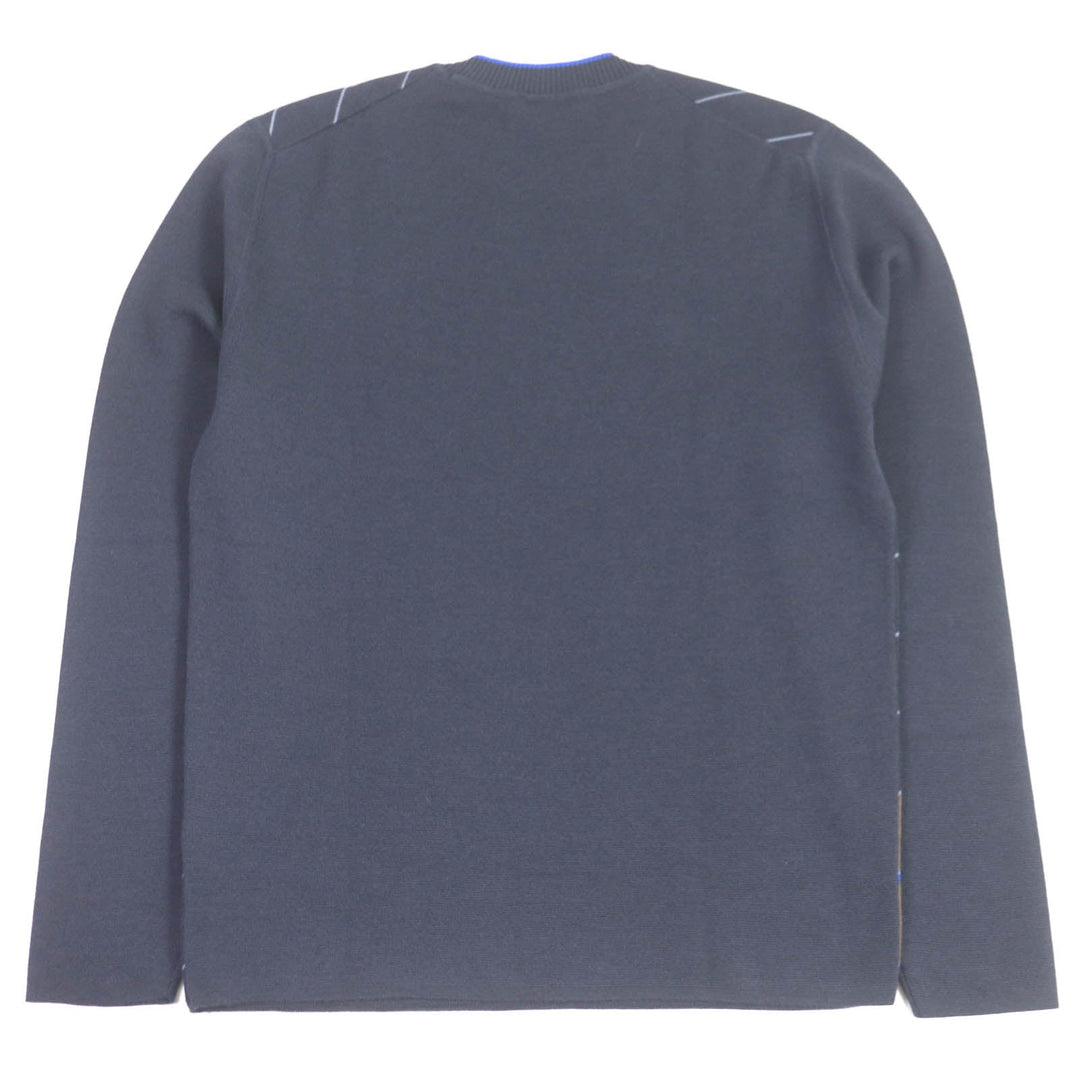 Dunhill knit Main: 70% wool, Main: 30% silk Navy mens M Used Authentic