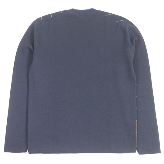 Dunhill knit Main: 70% wool, Main: 30% silk Navy mens M Used Authentic