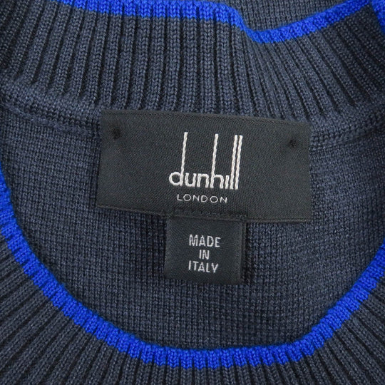 Dunhill knit Main: 70% wool, Main: 30% silk Navy mens M Used Authentic