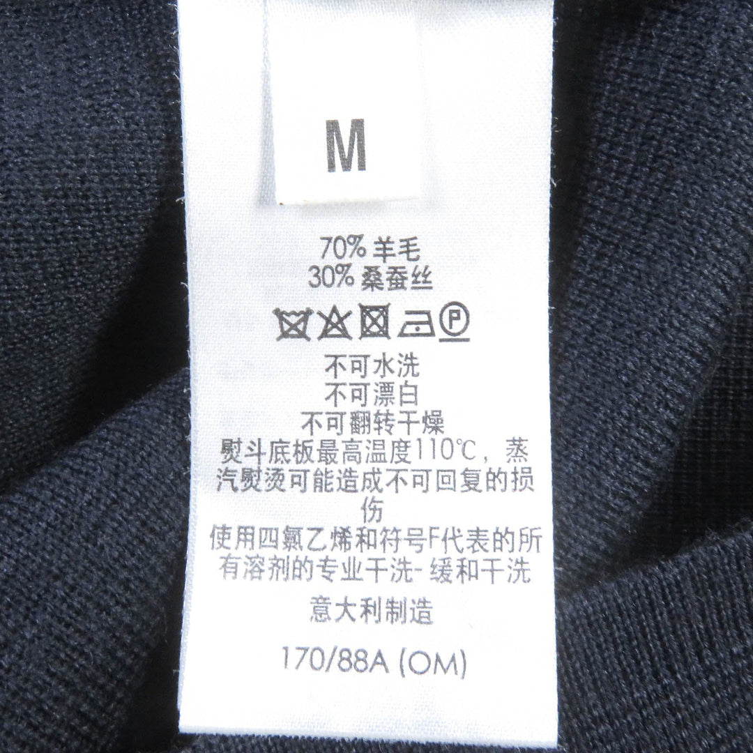 Dunhill knit Main: 70% wool, Main: 30% silk Navy mens M Used Authentic