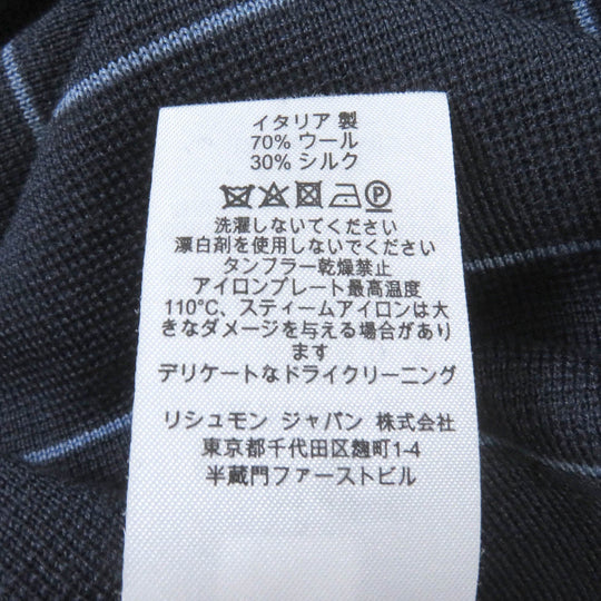 Dunhill knit Main: 70% wool, Main: 30% silk Navy mens M Used Authentic