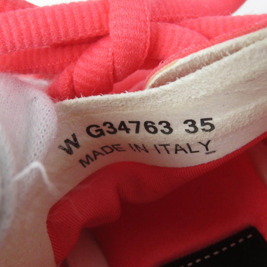CHANEL Low cut sneakers G34763 fabric Pink white COCO Mark Women 35 Used Authentic