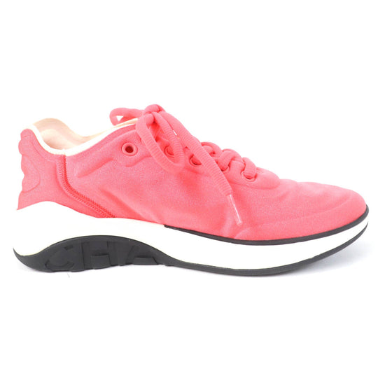 CHANEL Low cut sneakers G34763 fabric Pink white COCO Mark Women 35 Used Authentic