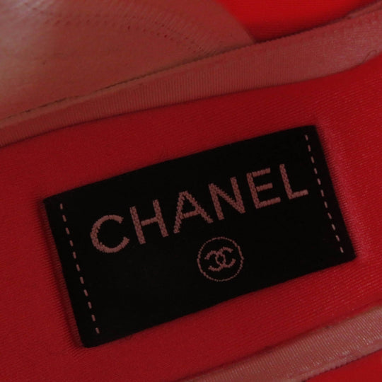 CHANEL Low cut sneakers G34763 fabric Pink white COCO Mark Women 35 Used Authentic