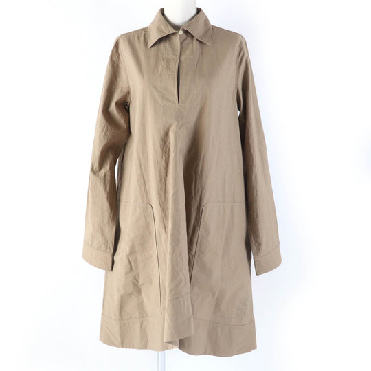 LOEWE one piece S616Y09XA1 Main: 83% cotton, Main: 17% polyamide, Part: 100% polyester Brown Women 36 Used Authentic