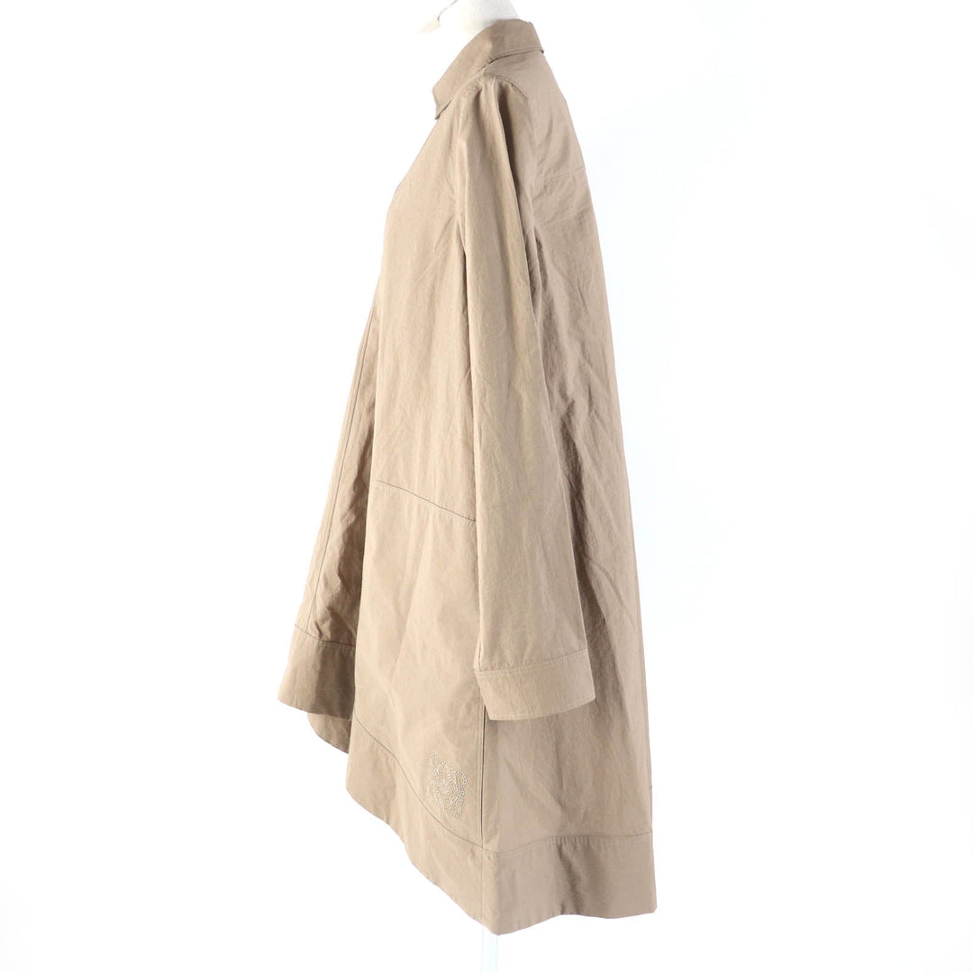 LOEWE one piece S616Y09XA1 Main: 83% cotton, Main: 17% polyamide, Part: 100% polyester Brown Women 36 Used Authentic