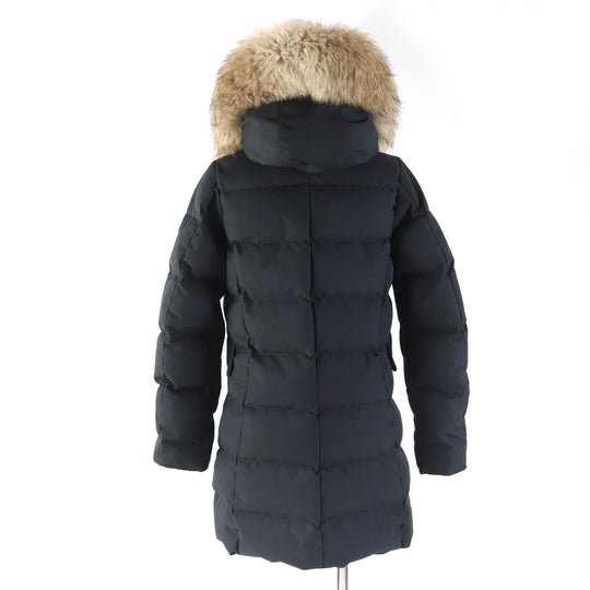 Pyrenex Down jacket Main: 100% polyester, Lining: 100% nylon, Filling: 90% down, Filling: 10% feather, Fur: raccoon black GRENOBLE GABARDINE FUR Women 36 Used Authentic