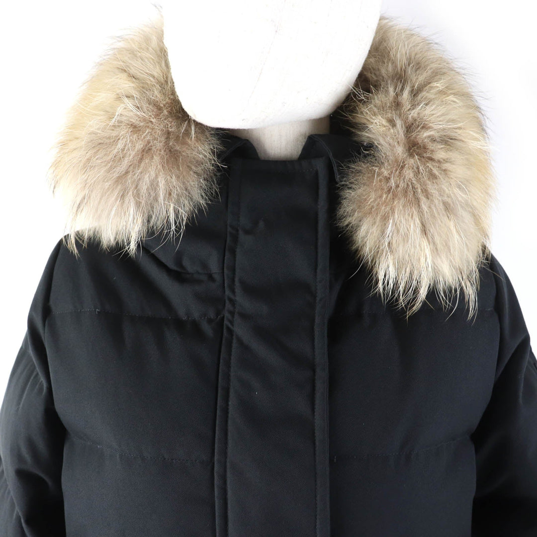 Pyrenex Down jacket Main: 100% polyester, Lining: 100% nylon, Filling: 90% down, Filling: 10% feather, Fur: raccoon black GRENOBLE GABARDINE FUR Women 36 Used Authentic