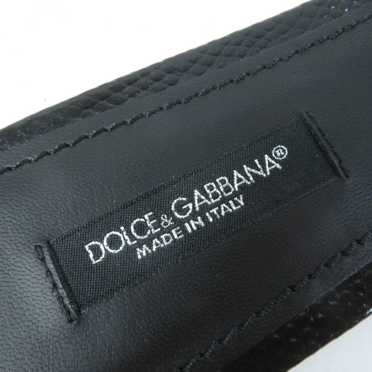 DOLCE&GABBANA Mule Polyester, Leather black Brooch decoration devotion Women 35 Used Authentic