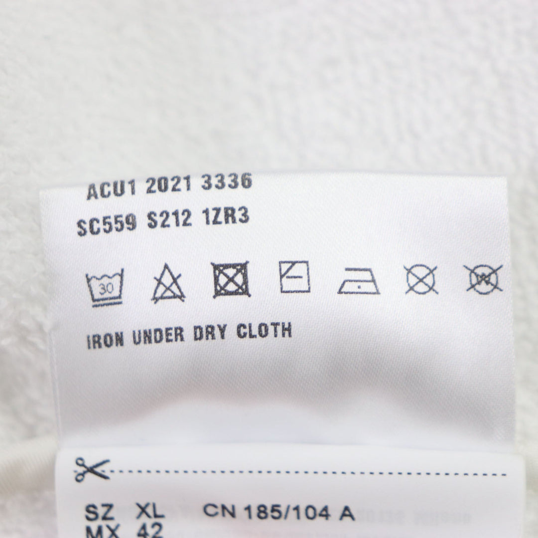 PRADA Short sleeve shirt SC559 Main: 100% cotton White black mens XL Used Authentic
