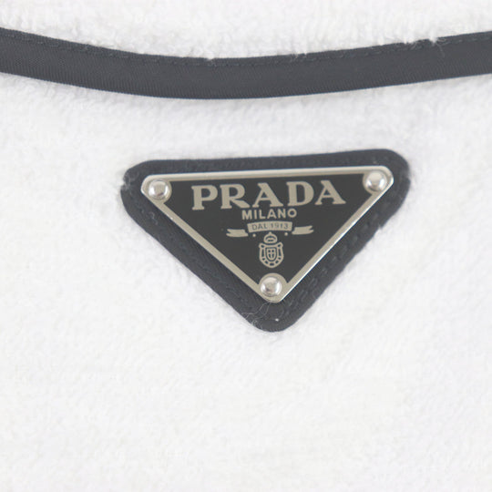 PRADA Short sleeve shirt SC559 Main: 100% cotton White black mens XL Used Authentic