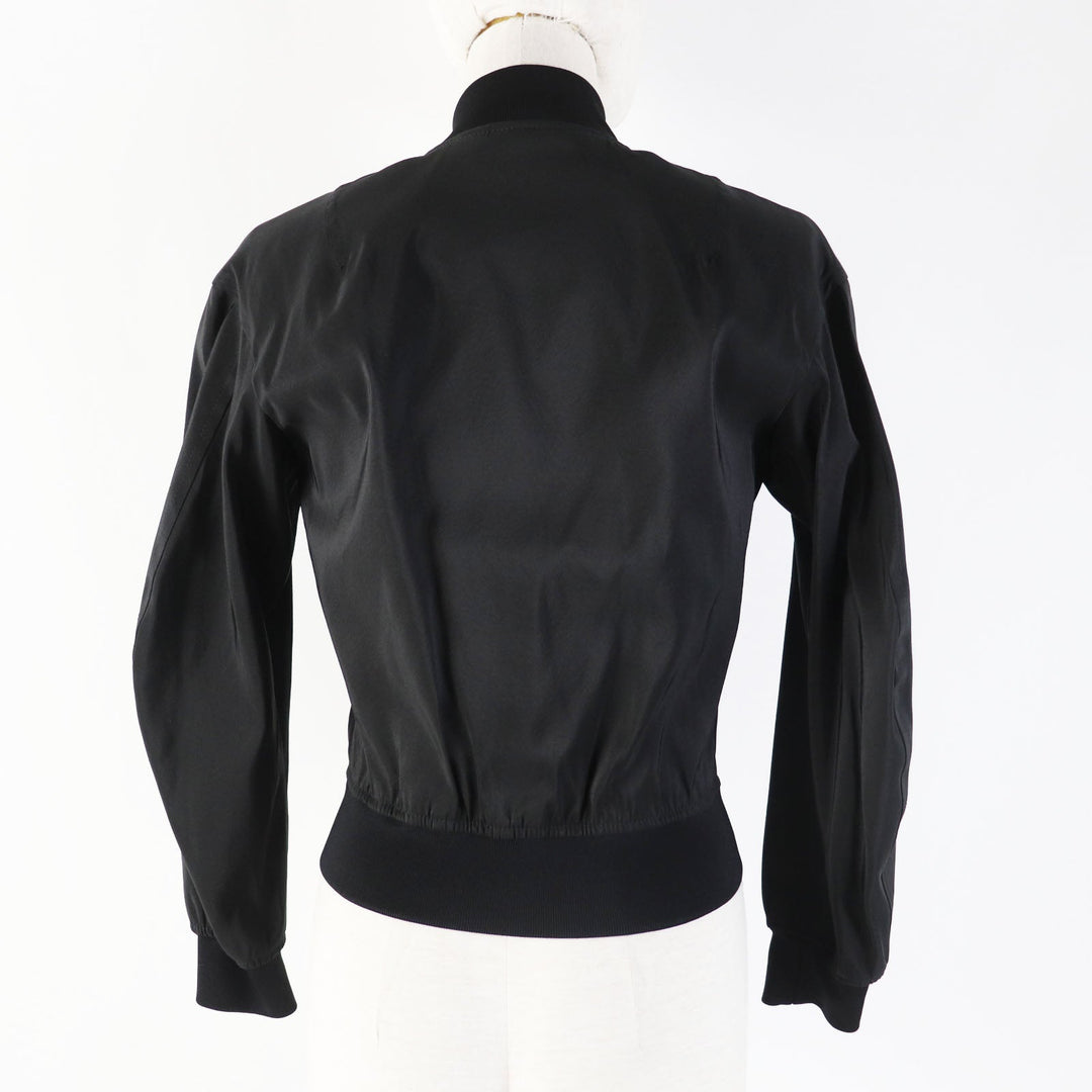DSQUARED2 Bomber jacket S73AM0299 Outer: 100% silk, Lining: 52% polyester, Lining: 48% acetate black Women 36 Used Authentic