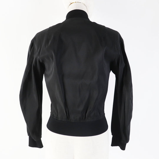DSQUARED2 Bomber jacket S73AM0299 Outer: 100% silk, Lining: 52% polyester, Lining: 48% acetate black Women 36 Used Authentic