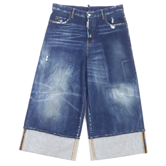 DSQUARED2 Denim pants S75LB0255 Main: 99% cotton, Main: 1% polyurethane, Lining: 65% polyester, Lining: 35% cotton blue mens 44 Used Authentic