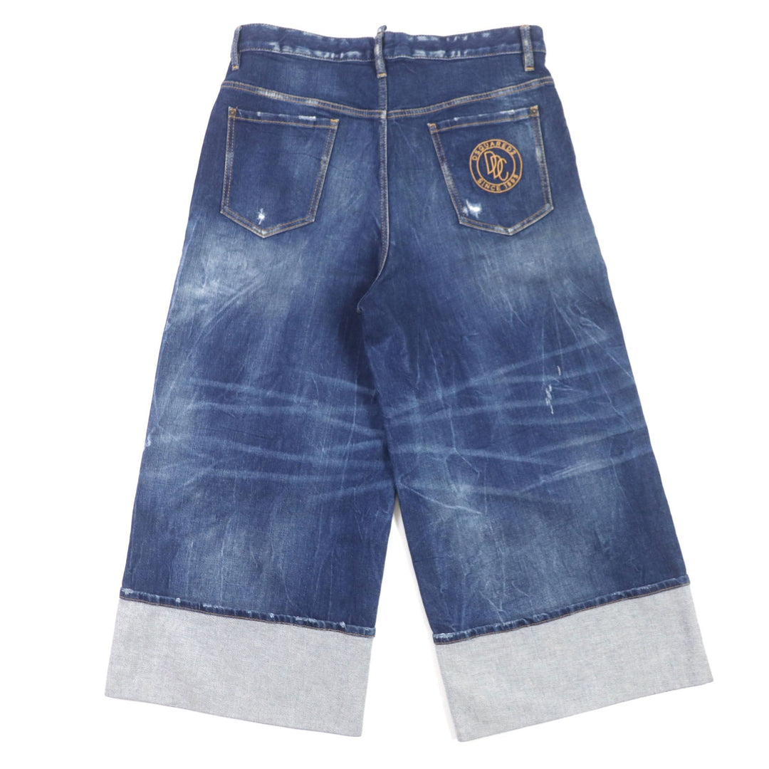 DSQUARED2 Denim pants S75LB0255 Main: 99% cotton, Main: 1% polyurethane, Lining: 65% polyester, Lining: 35% cotton blue mens 44 Used Authentic