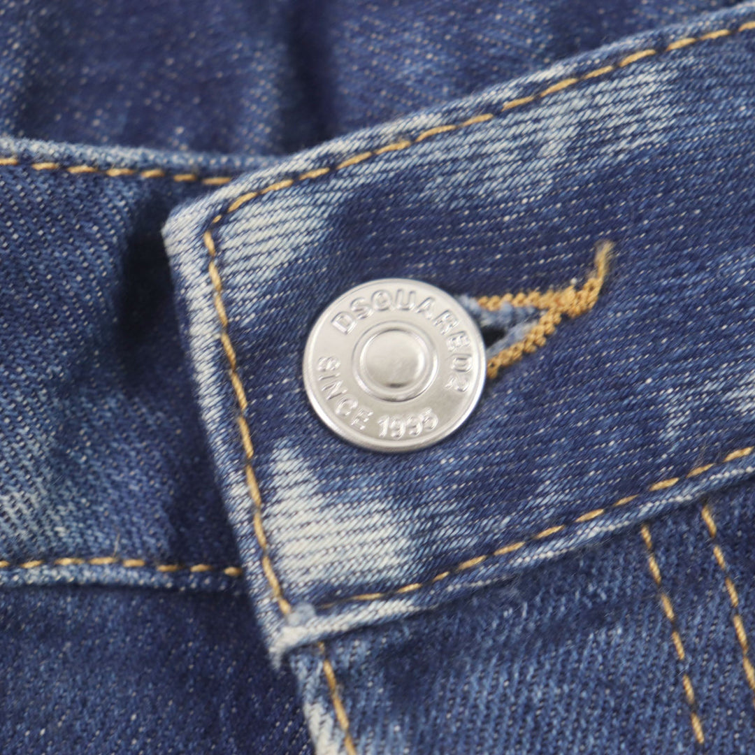 DSQUARED2 Denim pants S75LB0255 Main: 99% cotton, Main: 1% polyurethane, Lining: 65% polyester, Lining: 35% cotton blue mens 44 Used Authentic