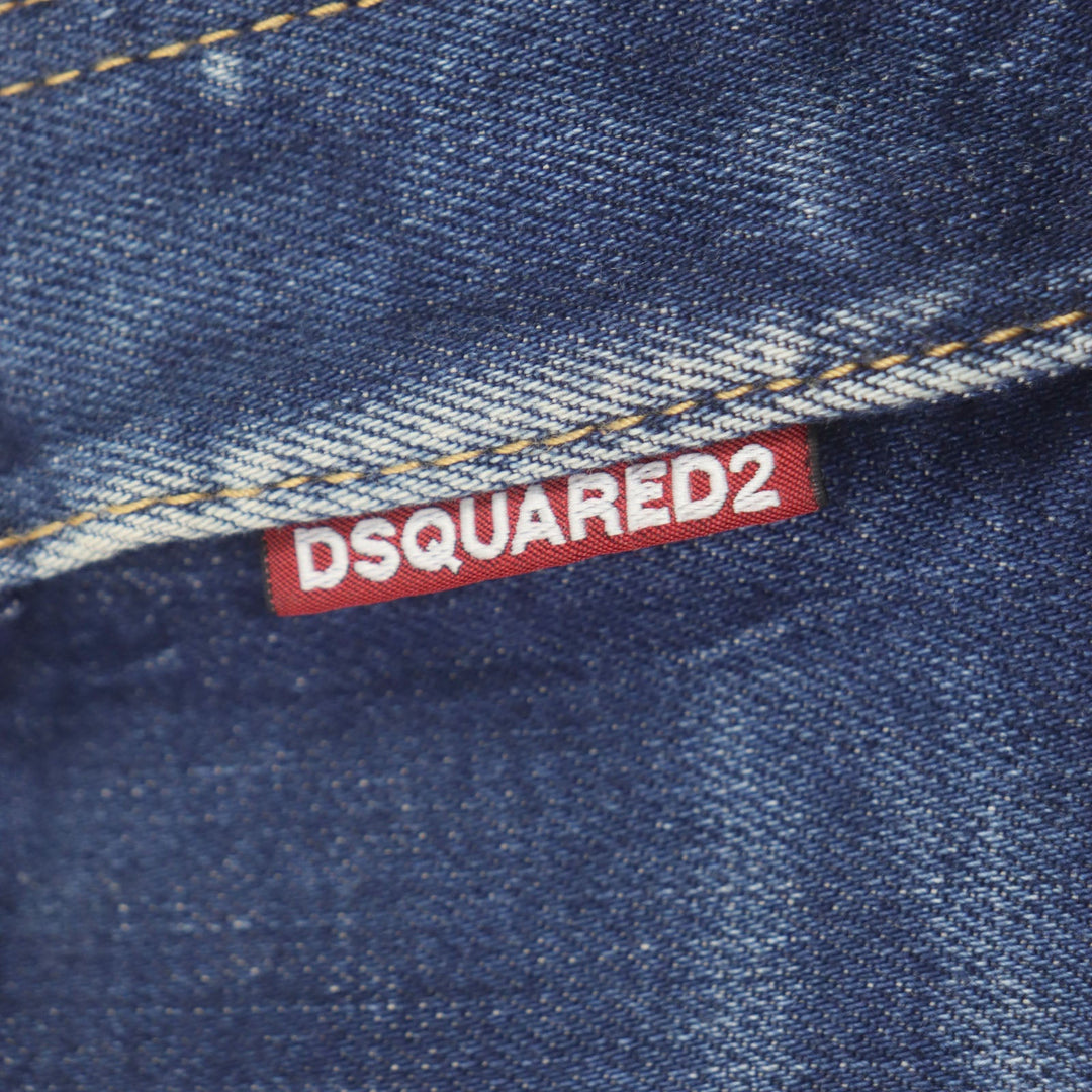 DSQUARED2 Denim pants S75LB0255 Main: 99% cotton, Main: 1% polyurethane, Lining: 65% polyester, Lining: 35% cotton blue mens 44 Used Authentic