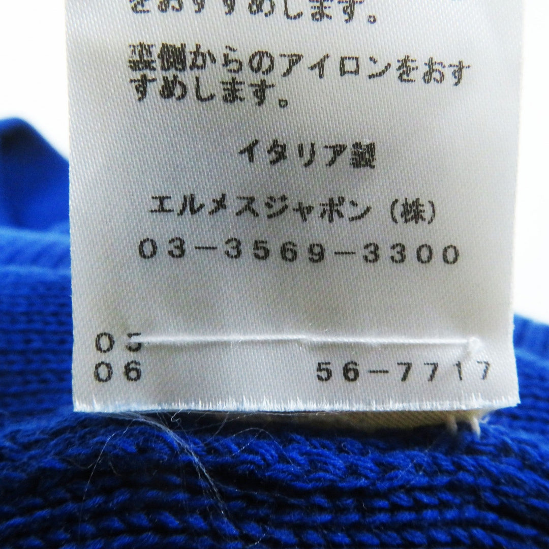 HERMES knit Main: 100% cotton blue Women 34 Used Authentic