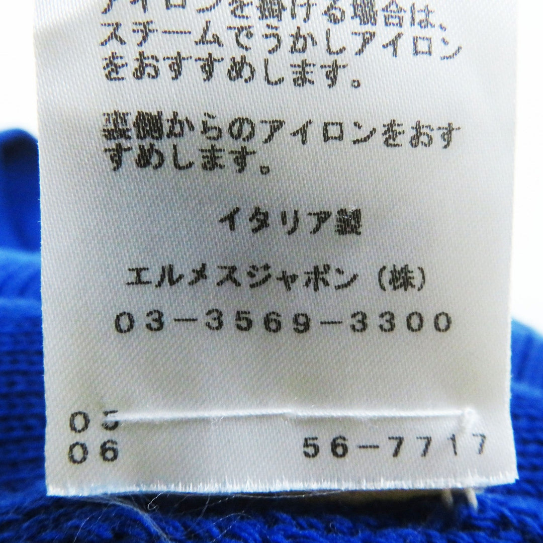 HERMES knit Main: 100% cotton blue Women 34 Used Authentic