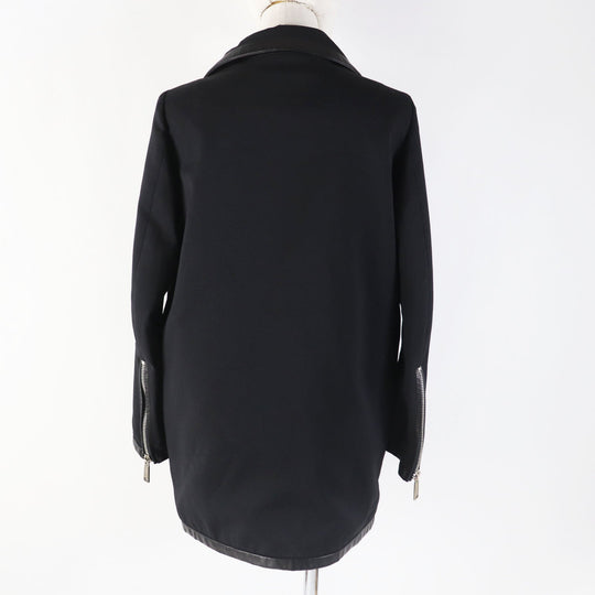 DSQUARED2 coat Outer: 98% wool, Outer: 2% polyurethane, Lining: 65% rayon, Lining: 35% polyester, Part: cowhide black Women 38 Used Authentic