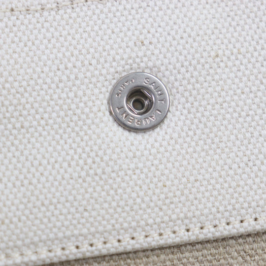 SAINT LAURENT PARIS Tote Bag 617481 Main: Canvas, Part: Leather Beige black RIVE GRIVE GAUHE mens Used Authentic
