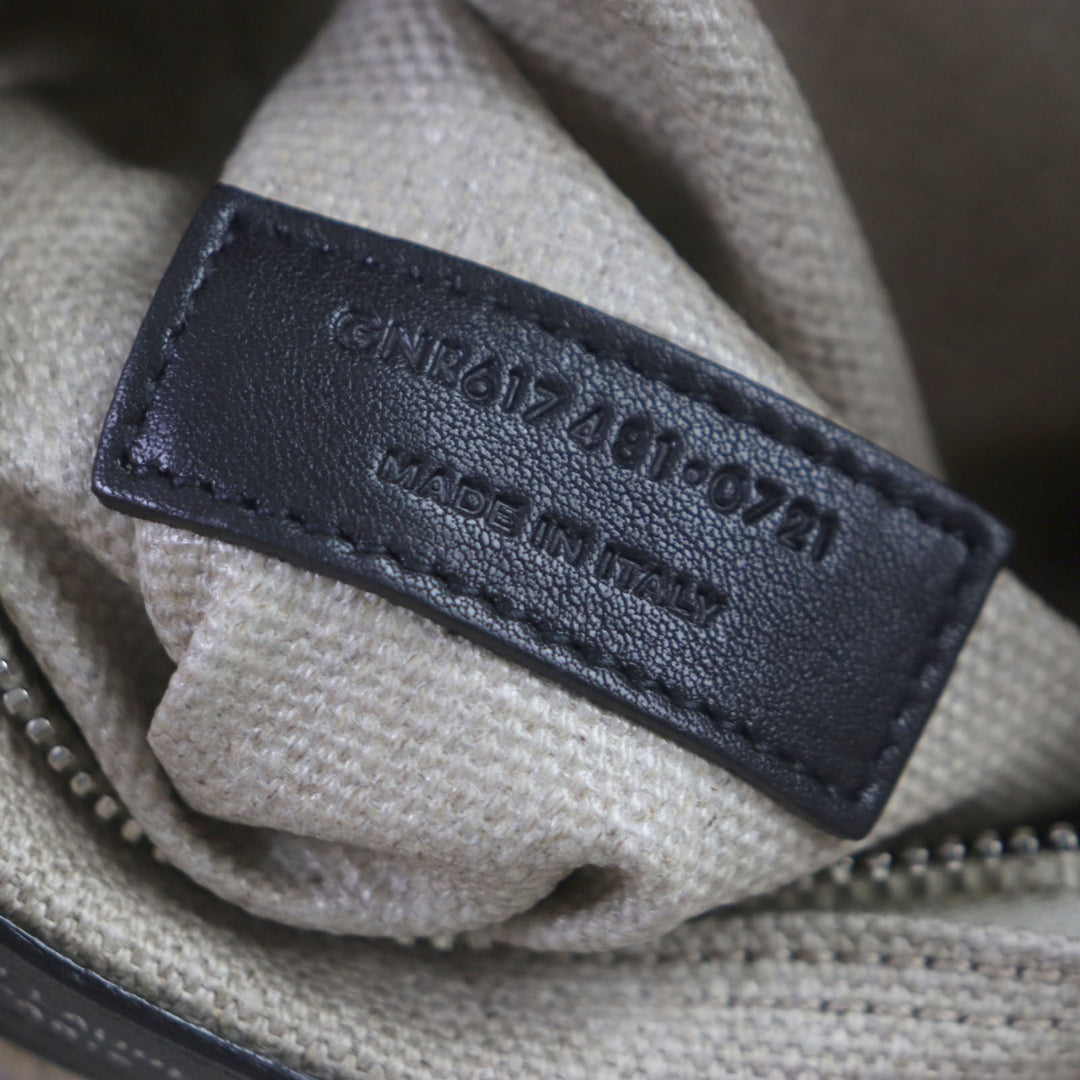 SAINT LAURENT PARIS Tote Bag 617481 Main: Canvas, Part: Leather Beige black RIVE GRIVE GAUHE mens Used Authentic